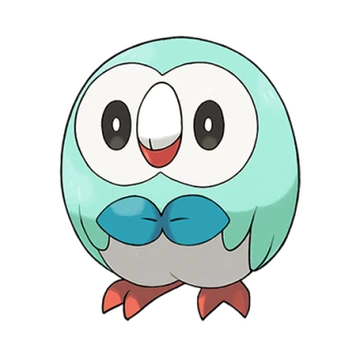 Shiny Rowlet with mint-green feathers