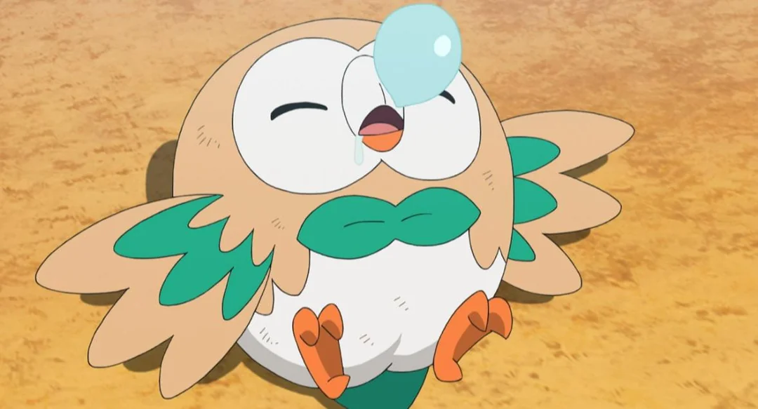 Sleepy Rowlet dozing off